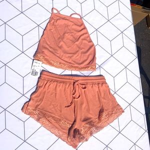 Forever 21 PJ Lingerie Set Peach color Small